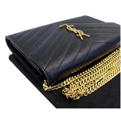 ysl envelope chain wallet review|ysl large wallet on chain.